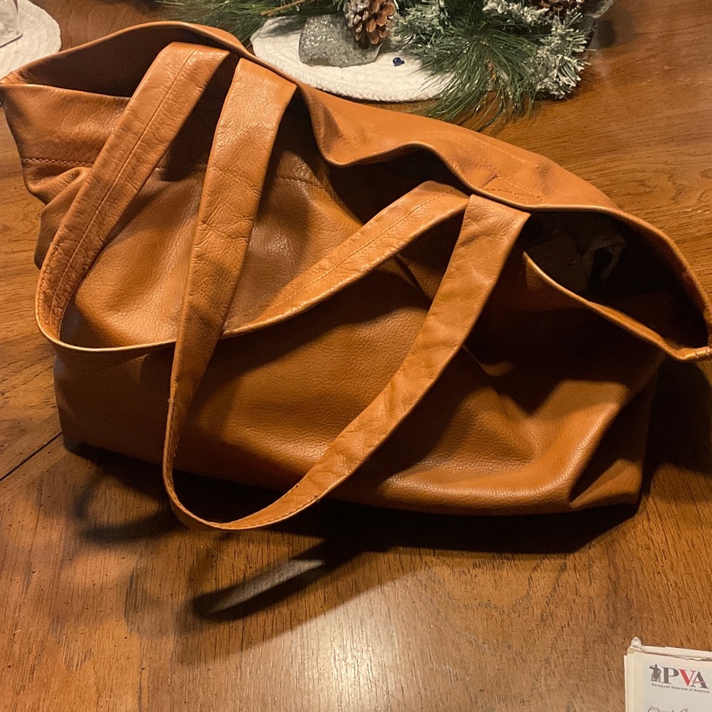 Madewell Rich Brown Leather Tote